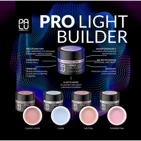 Palu Żel Budujący Pro Light Builder Powder Pink 12g